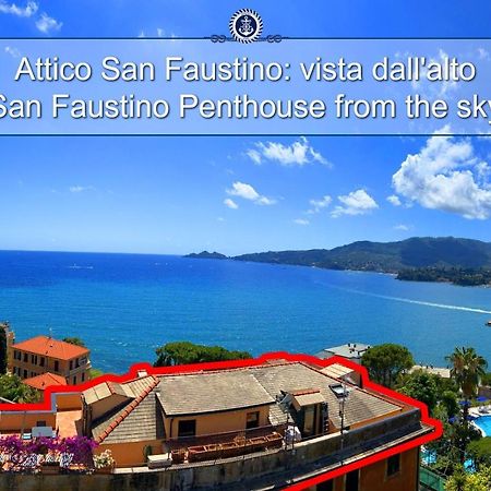 Welcome Riviera - Attico San Faustino 165 Mq Piu 110 Mq Di Terrazza- In Villa 700 ,Vista Mare Strepitosa-100 M Dalla Spiaggia-Parking Esclusivo Rapallo Dış mekan fotoğraf