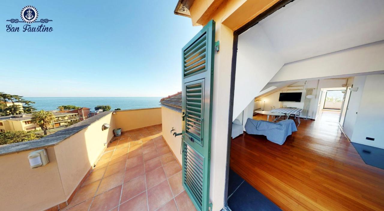 Welcome Riviera - Attico San Faustino 165 Mq Piu 110 Mq Di Terrazza- In Villa 700 ,Vista Mare Strepitosa-100 M Dalla Spiaggia-Parking Esclusivo Rapallo Dış mekan fotoğraf