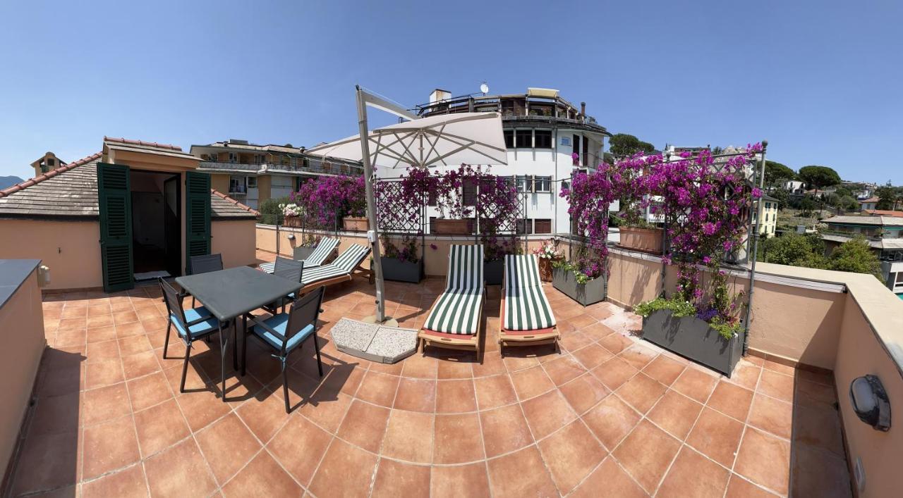Welcome Riviera - Attico San Faustino 165 Mq Piu 110 Mq Di Terrazza- In Villa 700 ,Vista Mare Strepitosa-100 M Dalla Spiaggia-Parking Esclusivo Rapallo Dış mekan fotoğraf