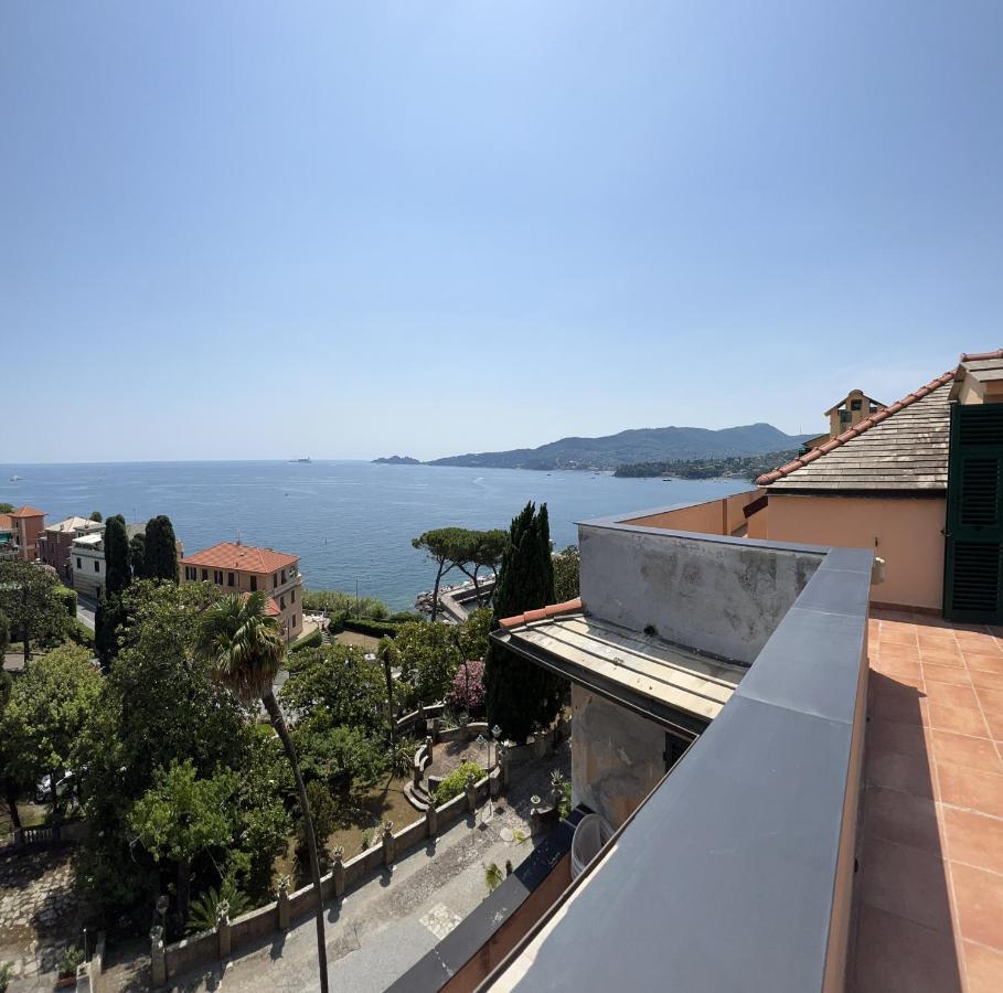 Welcome Riviera - Attico San Faustino 165 Mq Piu 110 Mq Di Terrazza- In Villa 700 ,Vista Mare Strepitosa-100 M Dalla Spiaggia-Parking Esclusivo Rapallo Dış mekan fotoğraf