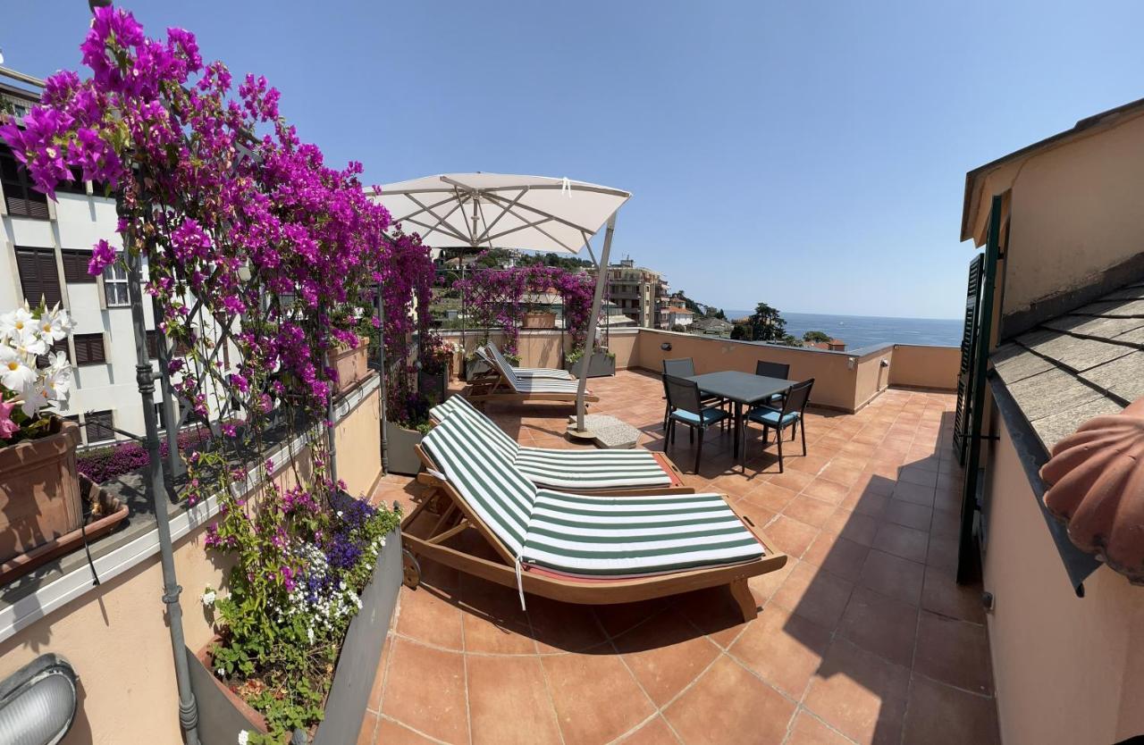Welcome Riviera - Attico San Faustino 165 Mq Piu 110 Mq Di Terrazza- In Villa 700 ,Vista Mare Strepitosa-100 M Dalla Spiaggia-Parking Esclusivo Rapallo Dış mekan fotoğraf