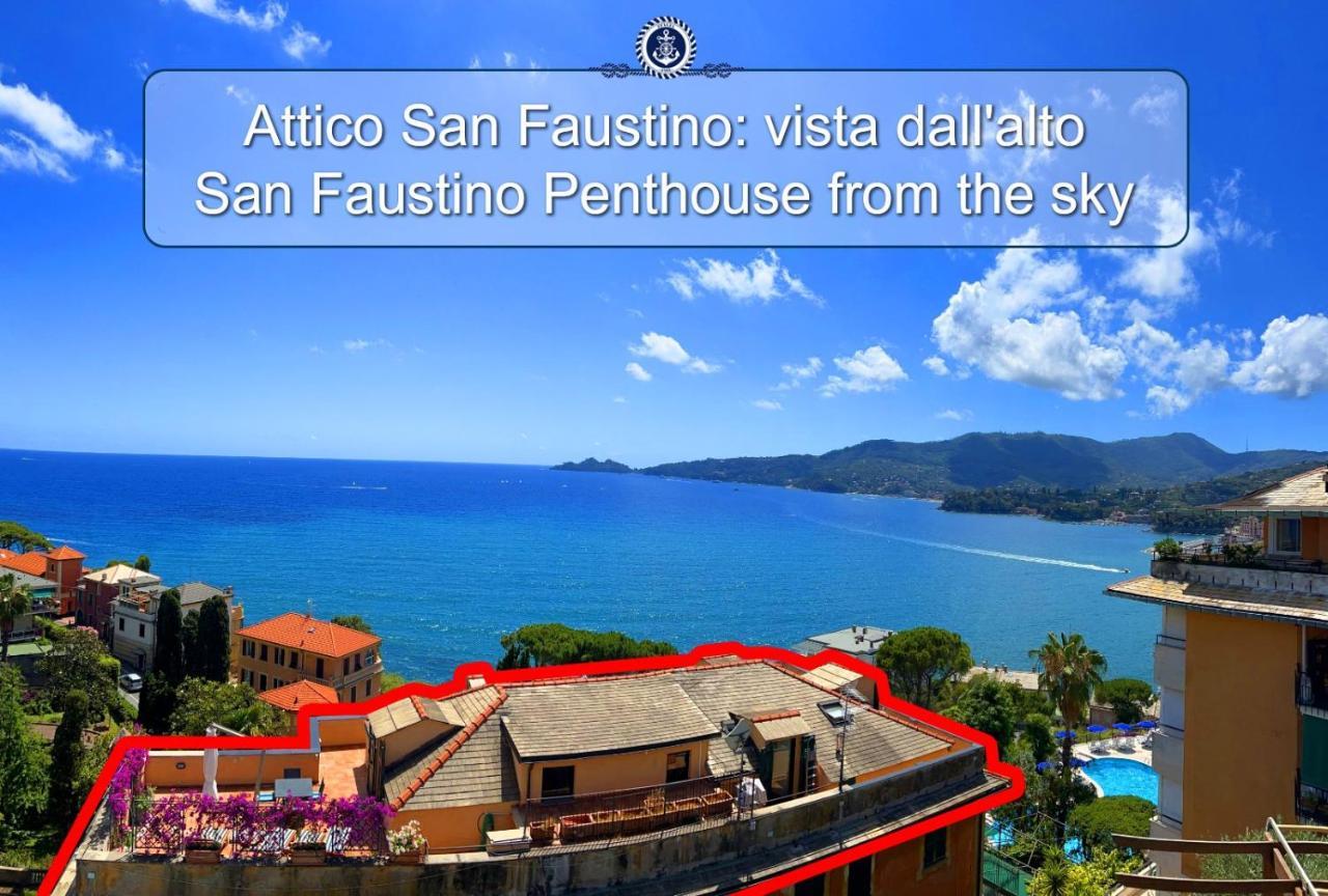 Welcome Riviera - Attico San Faustino 165 Mq Piu 110 Mq Di Terrazza- In Villa 700 ,Vista Mare Strepitosa-100 M Dalla Spiaggia-Parking Esclusivo Rapallo Dış mekan fotoğraf